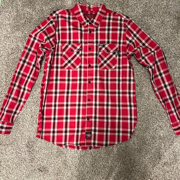 DIXXON Other - DIXXON FLANNEL FURNACE DXN/FR Red, Black, and White Plaid Men's Shirt.